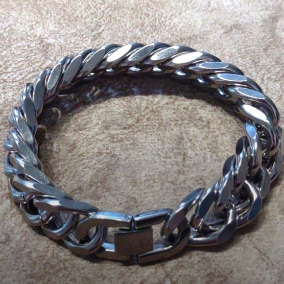 NEW Stainless Steel Cuban Link Bracelet Holiday Gifts Mens Heavy Luxury - Picture 5 of 12